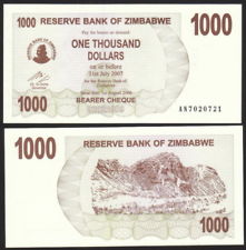 Зимбабве - 1000 долара 2006