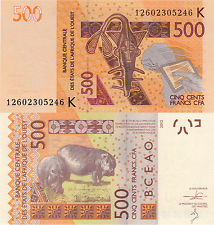 Западна Африка - 500 франка 2012, буква К (Сенегал)