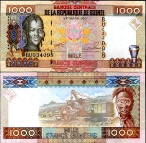 Гвинея 1000 франка 2006