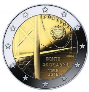 Португалия 2016 - 2 евро, мост