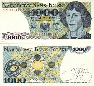 Полша 1000 злоти 1982 Коперник