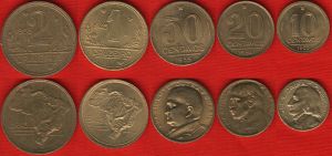 Бразилия - серия от 5 монети 1945-1955