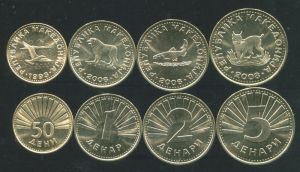 Македония - серия от 4 монети 1993-2001