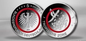 Германия 2017 - 5 евро с полимерен пръстен