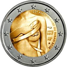 Франция 2017 - 2 евро, борба с рака на гьрдата