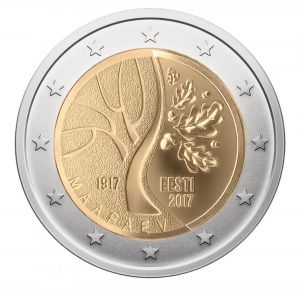 Естония 2017 - 2 евро, 100 г. независимост