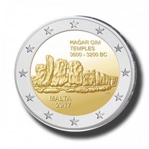 Малта 2017 - 2 евро, храм Наджар Ким