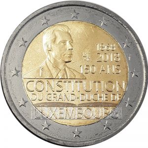 Люксембург 2018 - 2 евро, 150 г. конституция