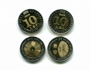 Молдова - 2 монети по 10 леи 2019, юбилейни