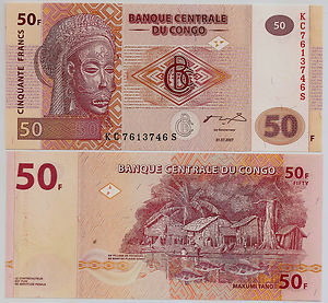 Конго - 50 франка 2007
