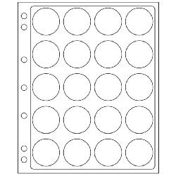 Листове ENCAP за монети от 40 до 41 мм в капсули